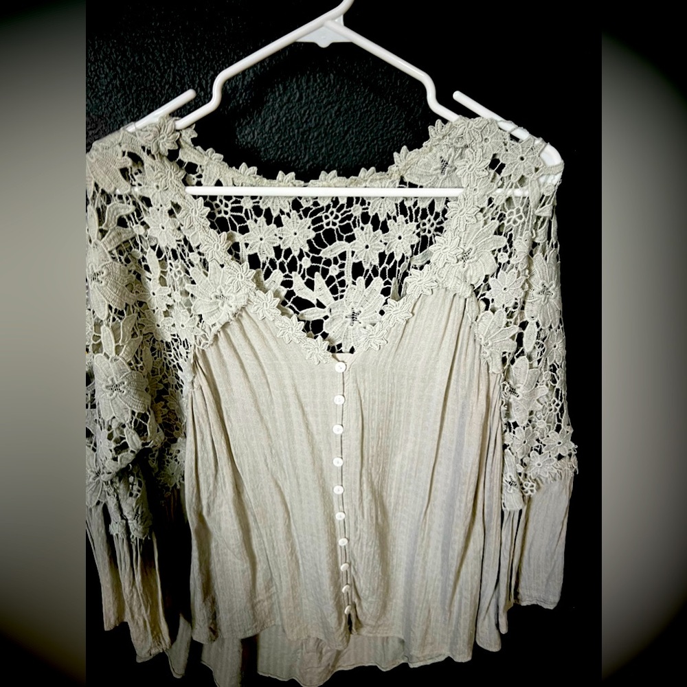 Cotton lace blouse